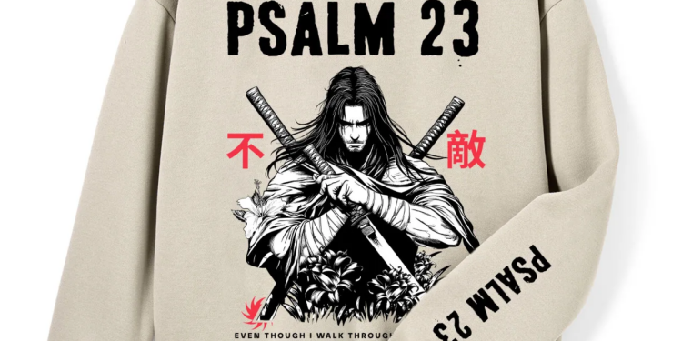 Psalm 23 Faith Guiding Cross T-Shirt for Believers